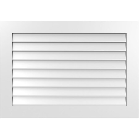Ekena Millwork Vertical Surface Mount PVC Gable Vent: Non-Functional, w/3-1/2"W x 1"H, Standard Frame, 40"W x 28"H GVPVE40X2801SN
